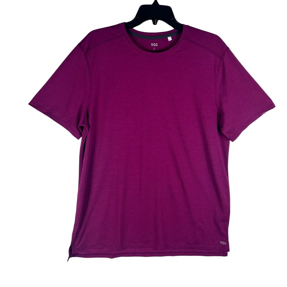 DSG‎ Men Movement Tee Raspberry Sherbet Heather Purple Performance Shirt L NEW